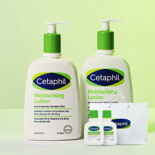 세타필 모이스춰라이징 저자극 로션 473ml 2개+29ml 2개(+쇼핑백 증정) | getmall