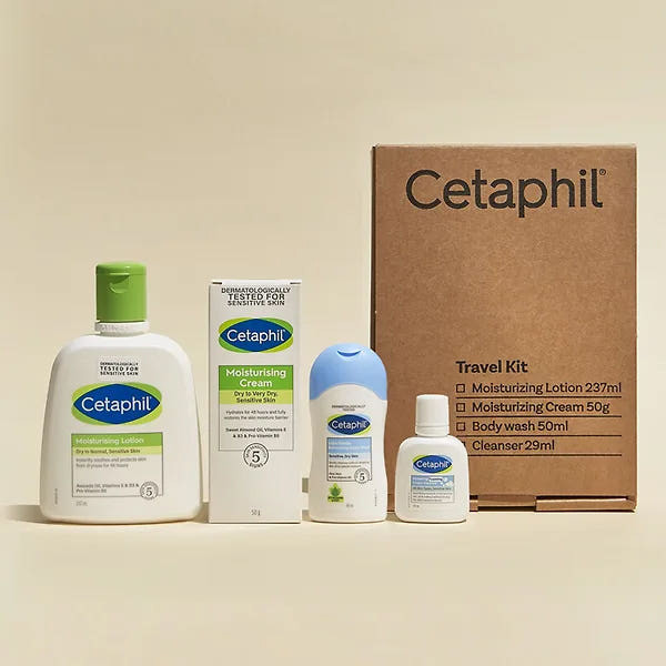 세타필 여행용 트래블 키트(로션 237ml+크림 50g+바디워시 50ml+클렌저 29ml) | getmall